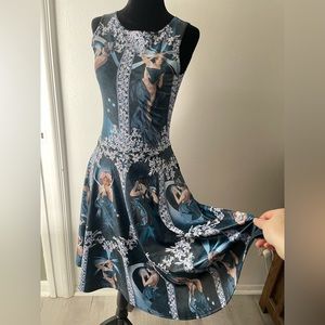 Blackmilk Alphonse Mucha design midi dress with pockets!